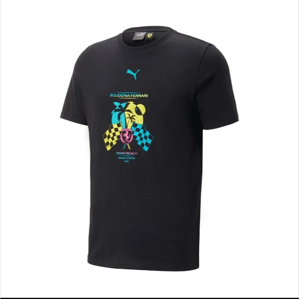 Ferrari x Puma F1 Miami Gran Prix T-shirt -Black -Sz Large